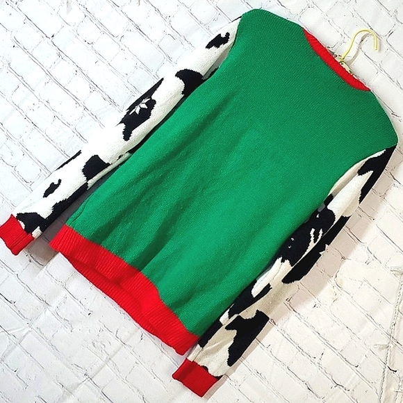 Jolly Sweaters Farmer Farmhouse Cow Heifer Ugly Christmas Sweater Unisex Size S - Picture 13 of 17